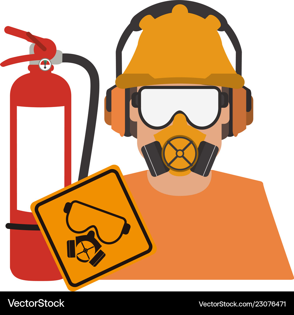 Worker with construction tools Royalty Free Vector Image