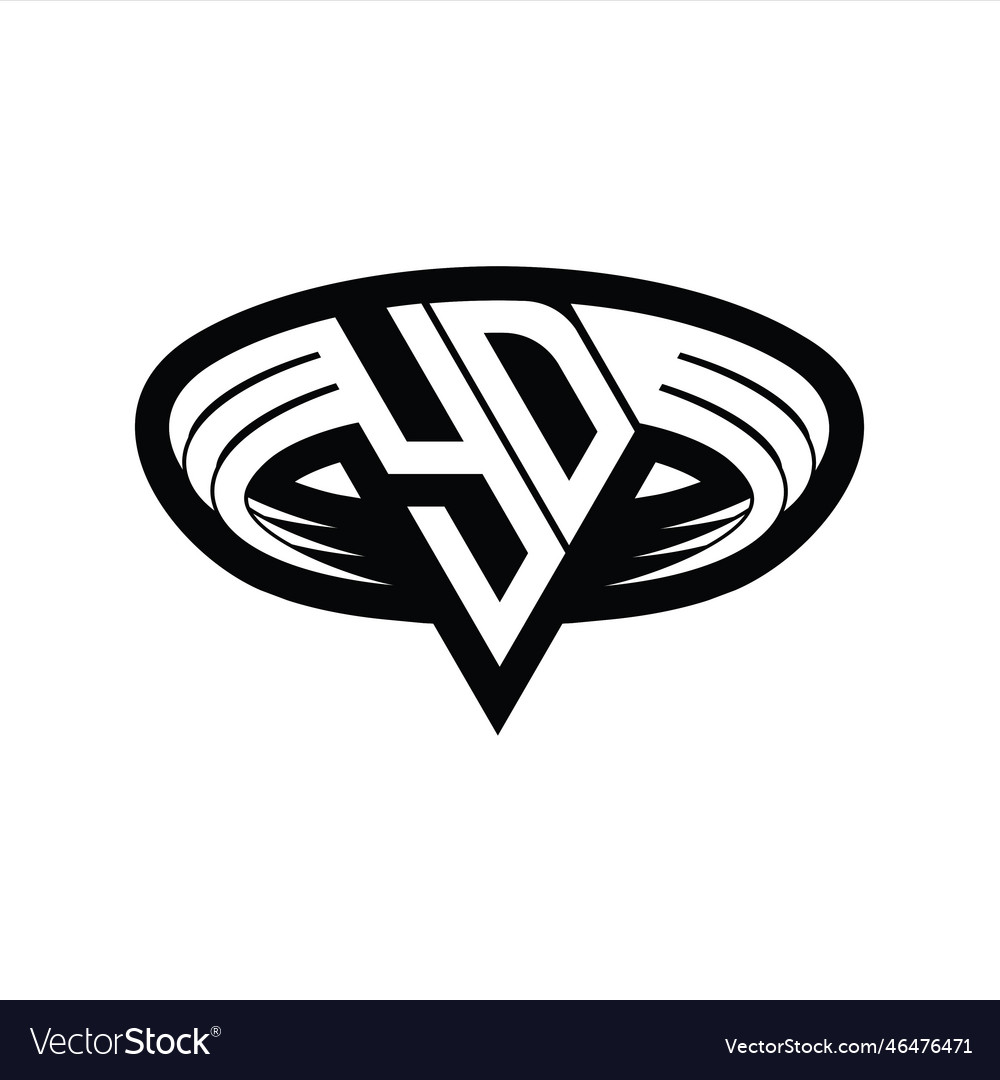 Yd logo monogram with triangle shape slice
