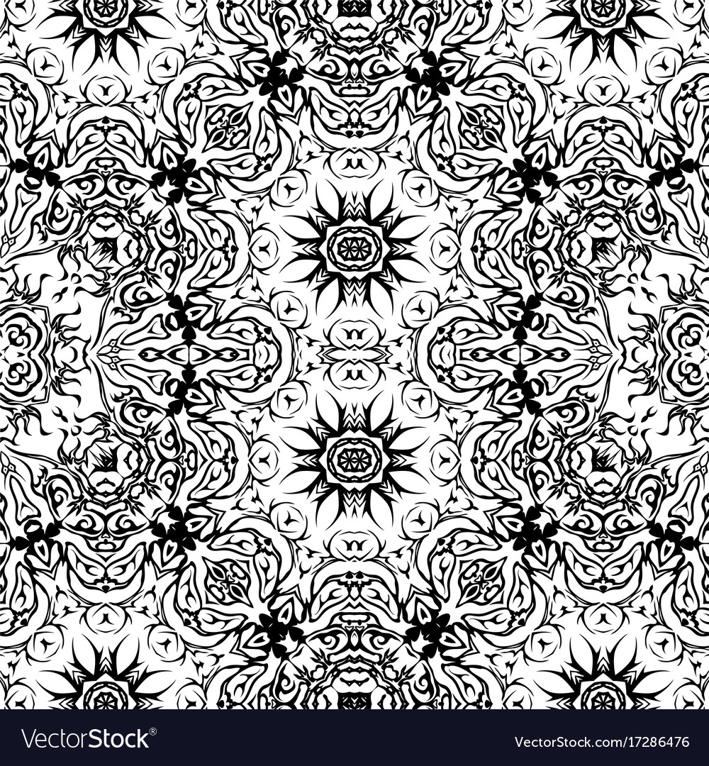 Abstract seamless outline pattern