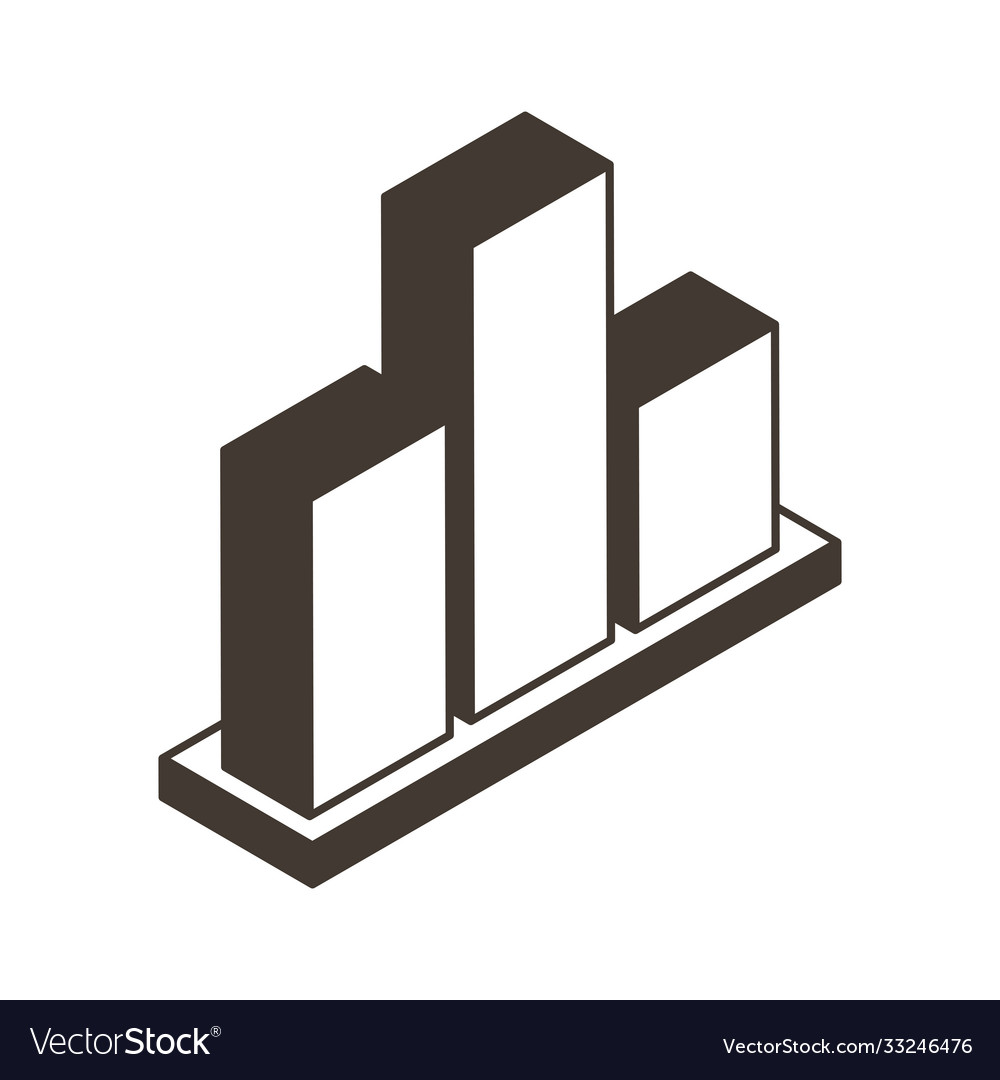 Bars chart line style icon design