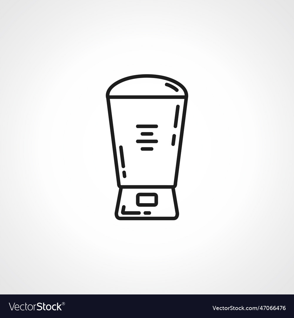 Blender thin line icon outline vector image Blender thin line icon outline