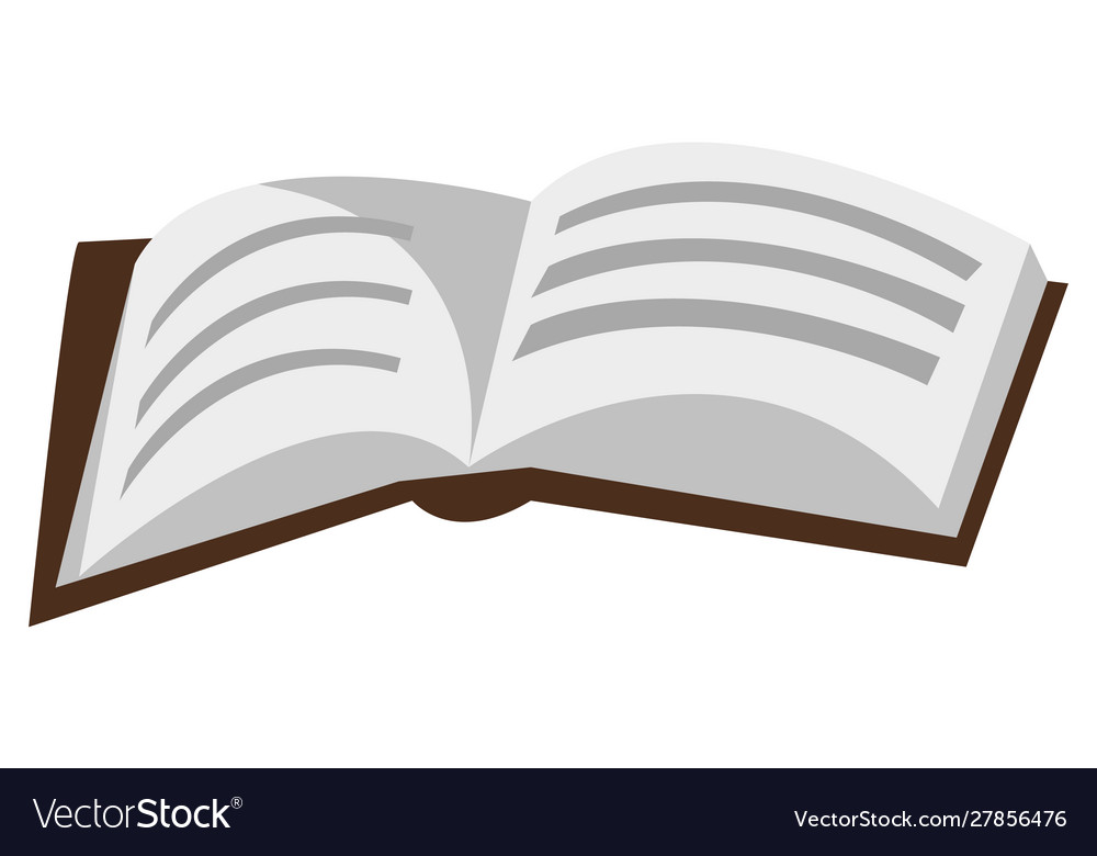 Buche mit Seiten und Informationsdaten in Handbuch vector image Buche mit Seiten und Informationsdaten in Handbuch
