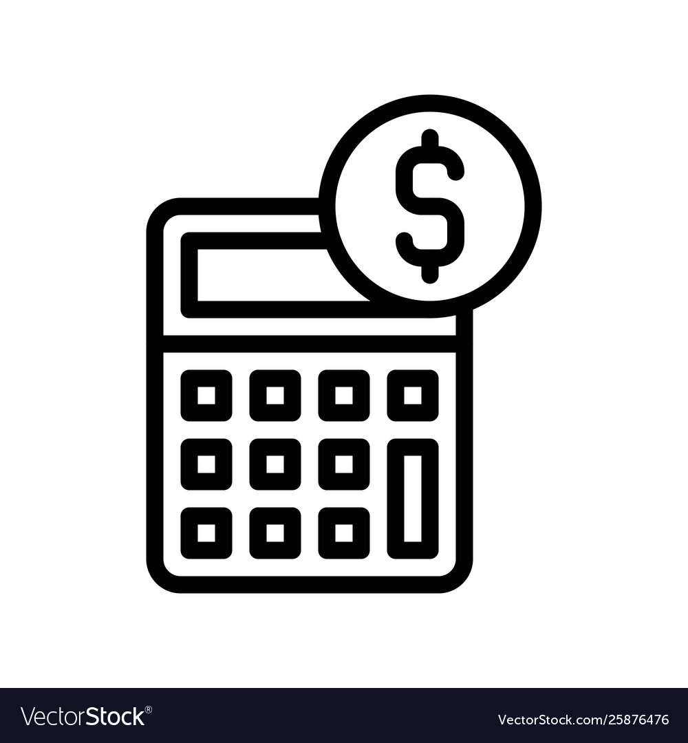 Calculator digital marketing line icon editable Vector Image