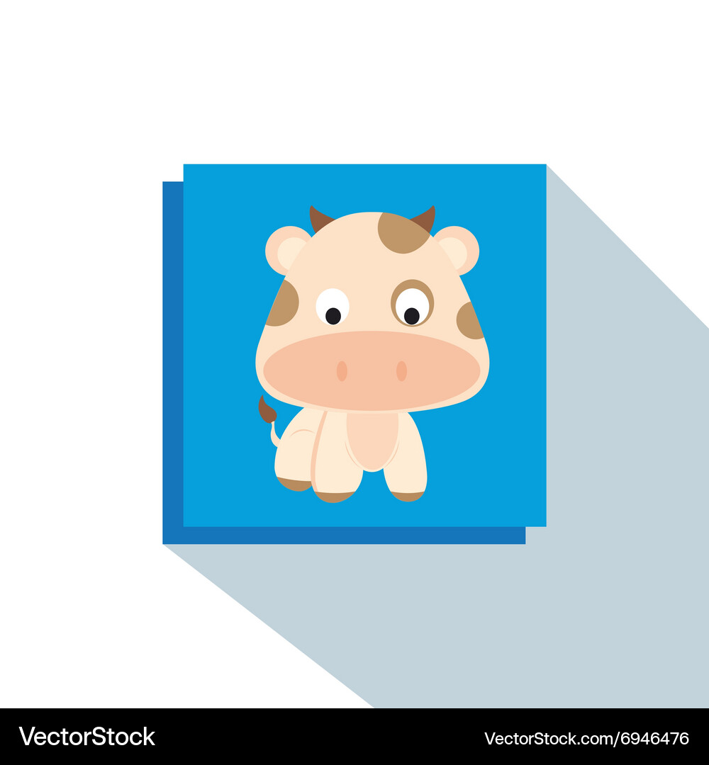Cute cow Royalty Free Vector Image - VectorStock