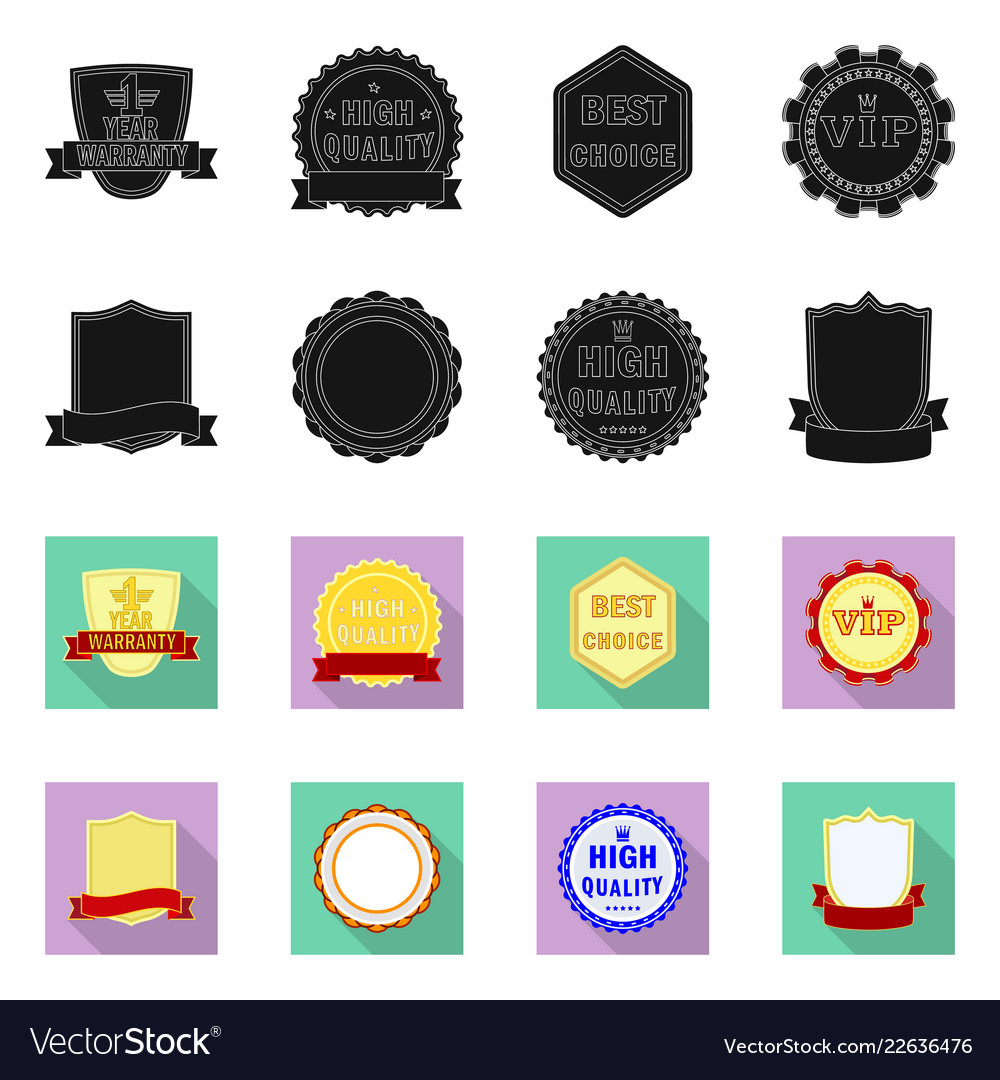 Design of emblem and badge symbol set vector image Design of emblem and badge symbol set