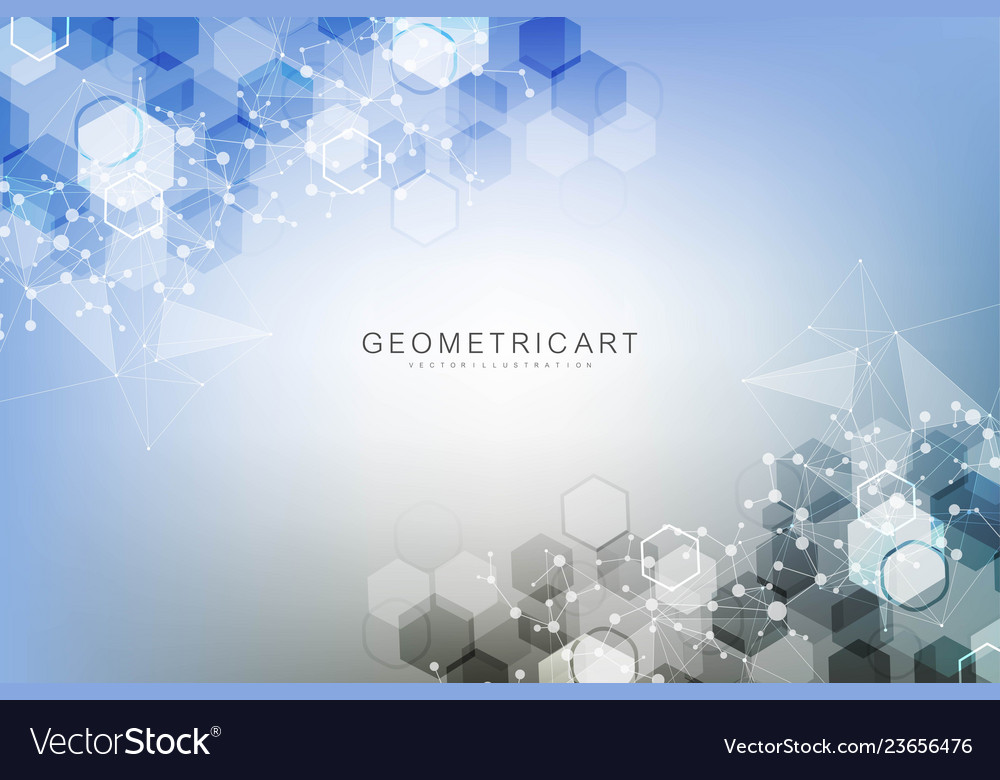 Hexagonal abstract background big data vector image Hexagonal abstract background big data