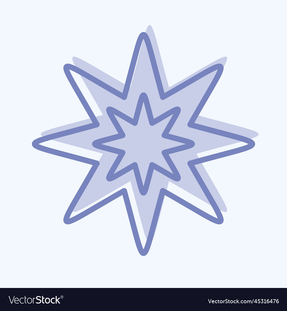 Icon eight pointed star related to stars symbol Vector Image