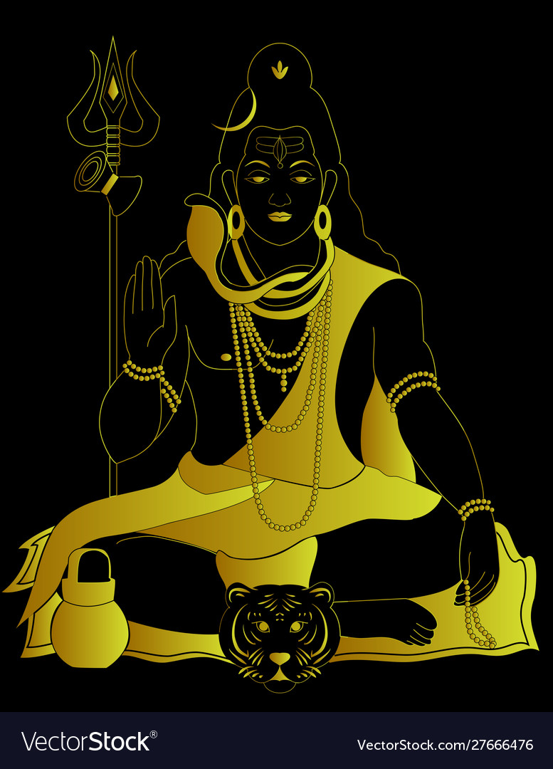 Image of Illustration of lord Shiva trishul with om-LB435617-Picxy