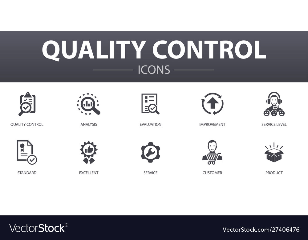 Quality Control Icon Set - Simple & Modern