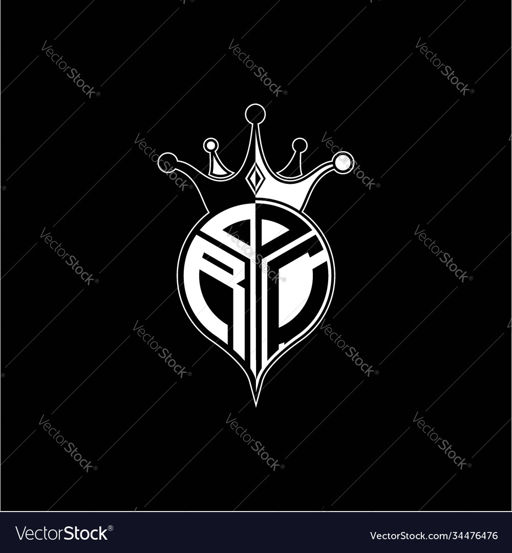 R c circle monogram logo emblem style with clown