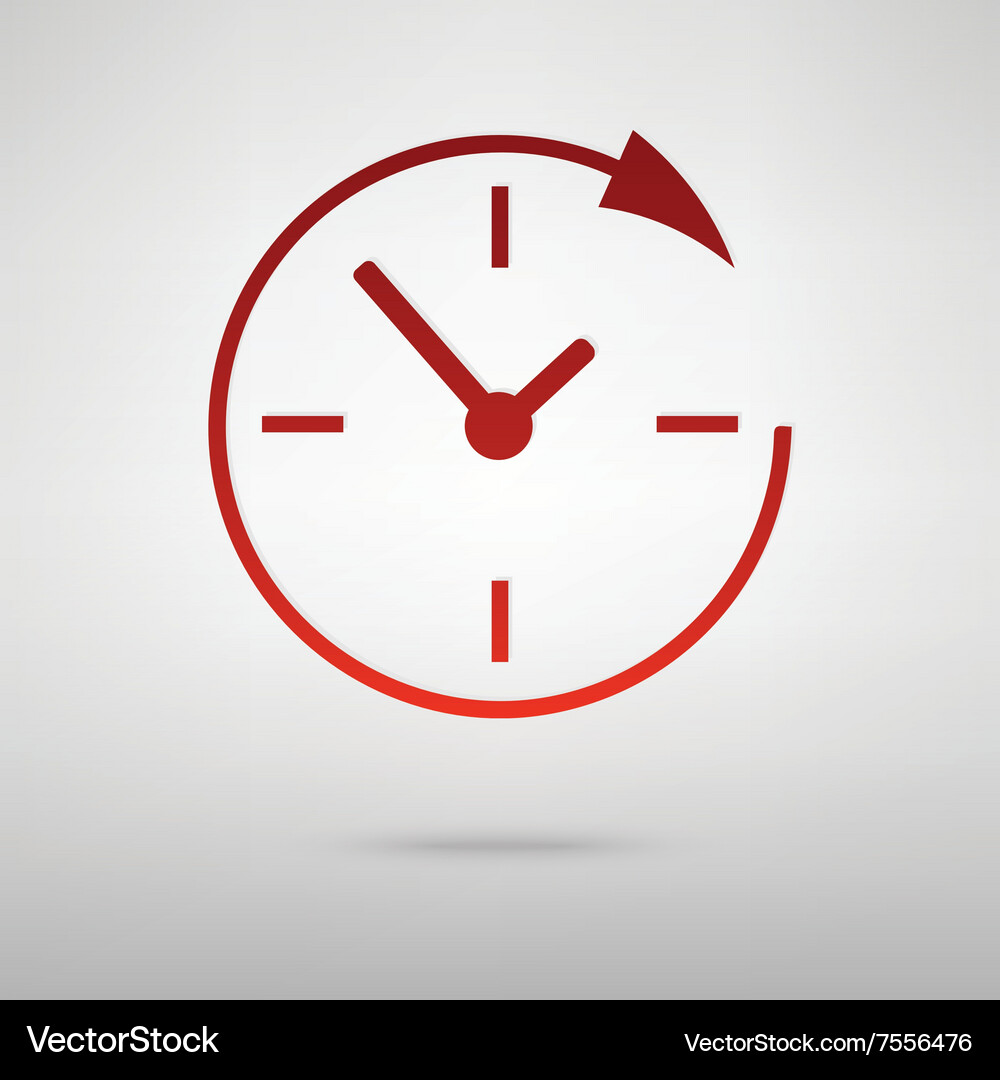 Red icon with shadow Royalty Free Vector Image