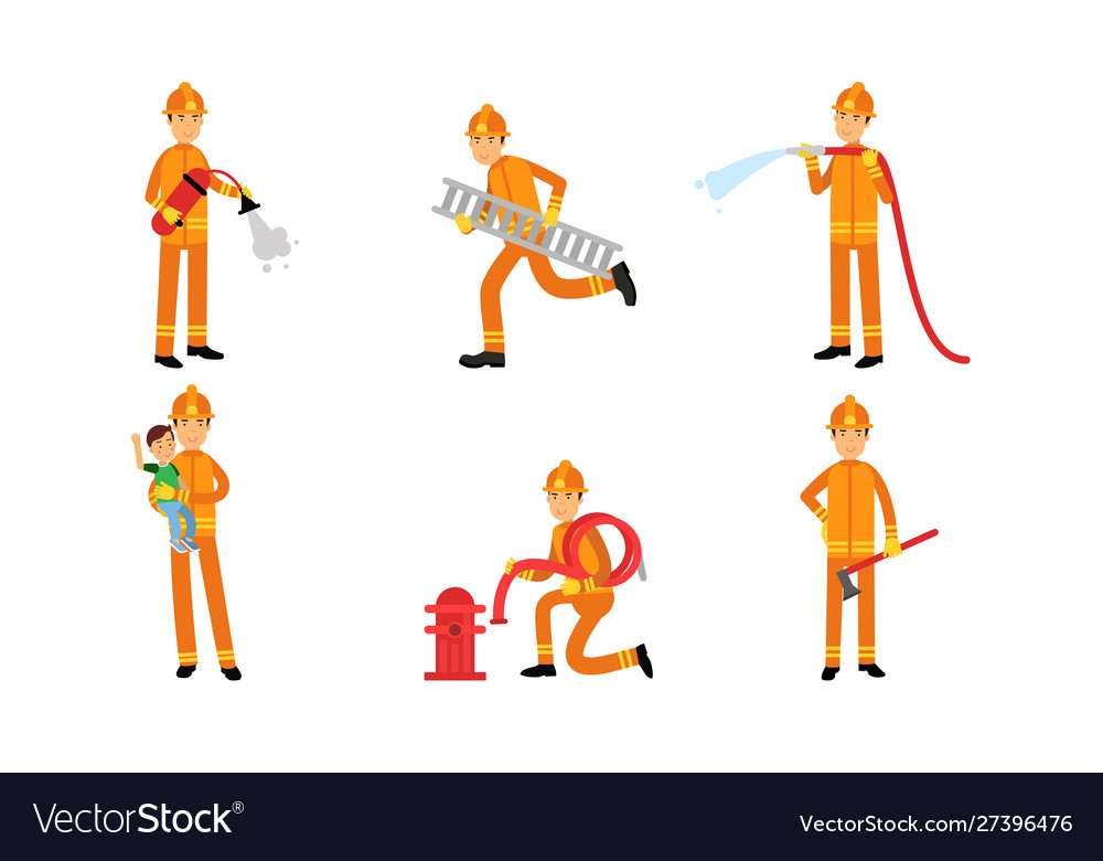 Set with different action vector image Set with different action