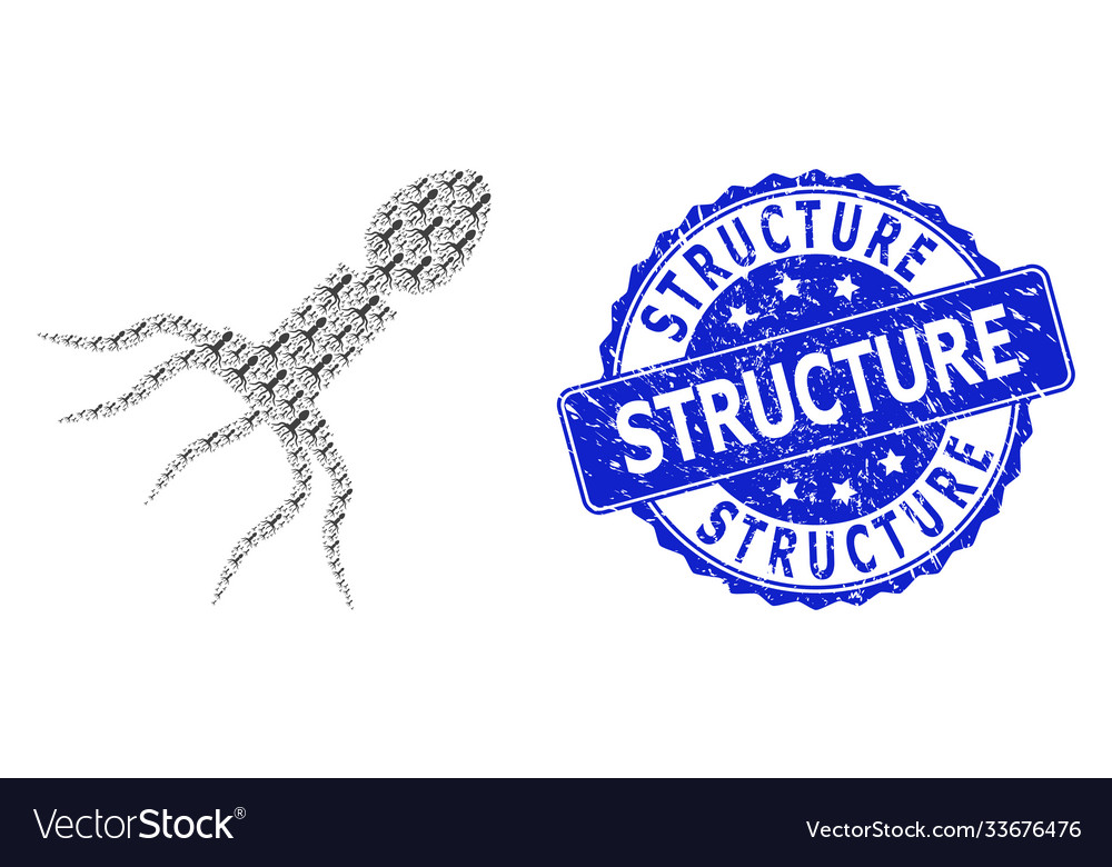 Textured structure round stamp and recursive virus Vector Image Textured structure round stamp and recursive virus