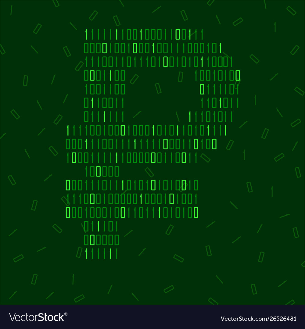 Abstract sign ruble binary code technology vector image Abstract sign ruble binary code technology