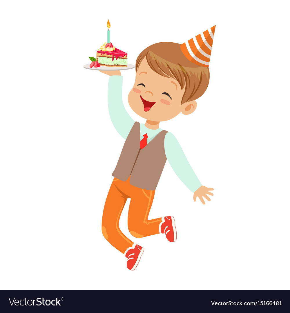 Adorable little boy in elegant clothes and red Vector Image