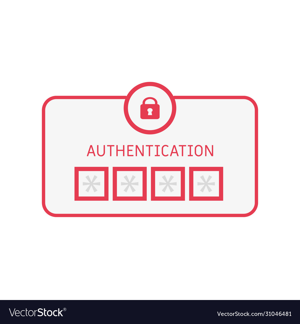 Authentication bar in flat style