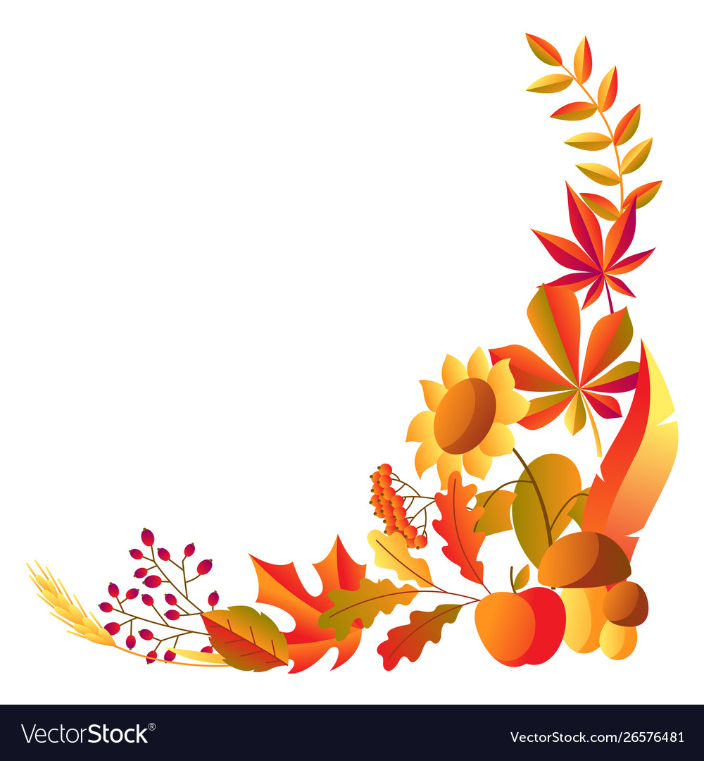 Background with stylized autumn items vector image Background with stylized autumn items