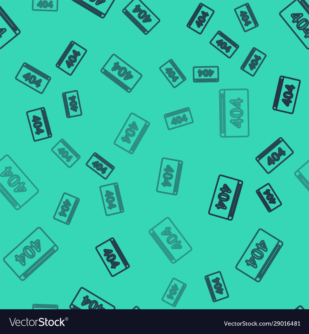 Black line page with a 404 error icon isolated