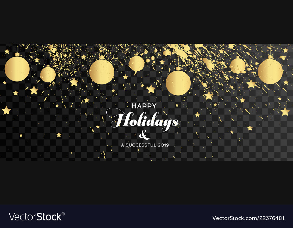 Christmas banners set with fir branches with gold vector image Christmas banners set with fir branches with gold