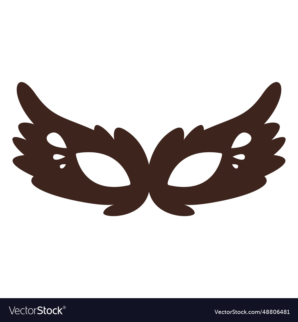 Fancy halloween mask silhouette Royalty Free Vector Image