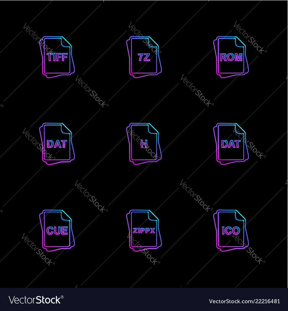 File type files documents eps icons set