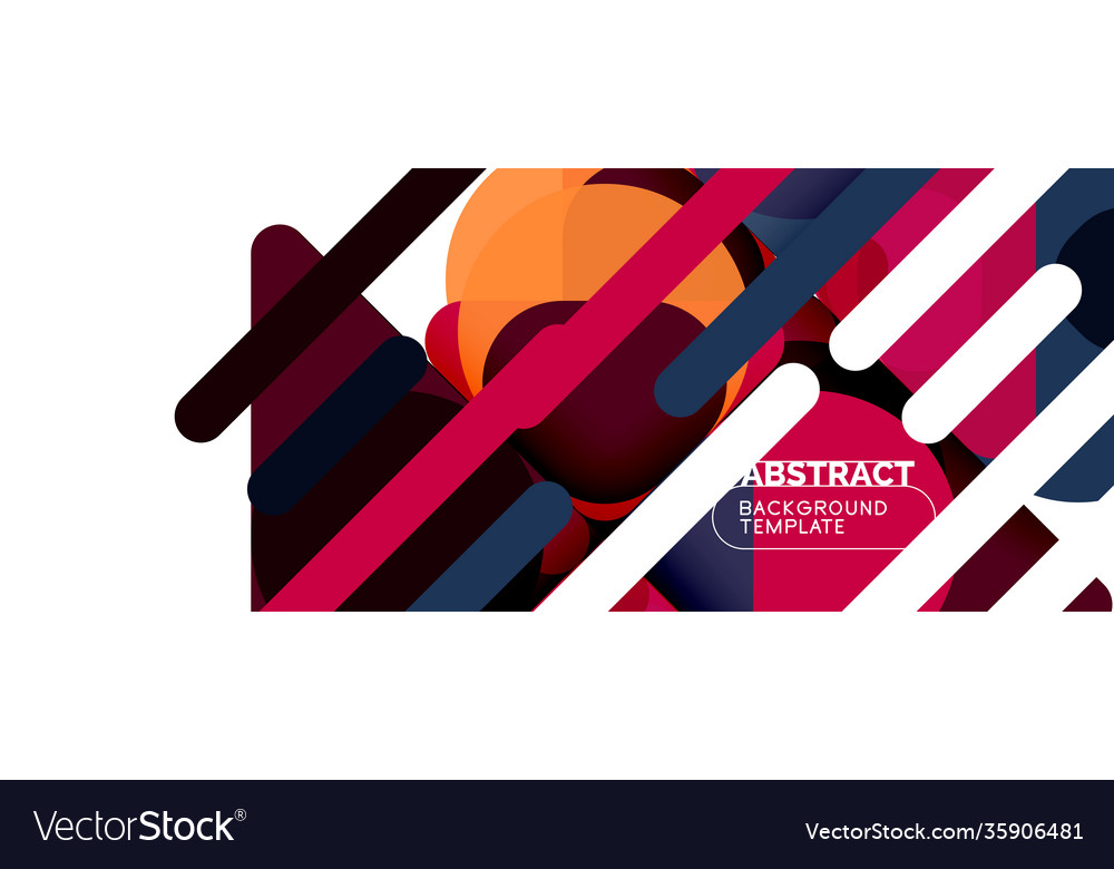 Flat geometric round shapes and dynamic lines