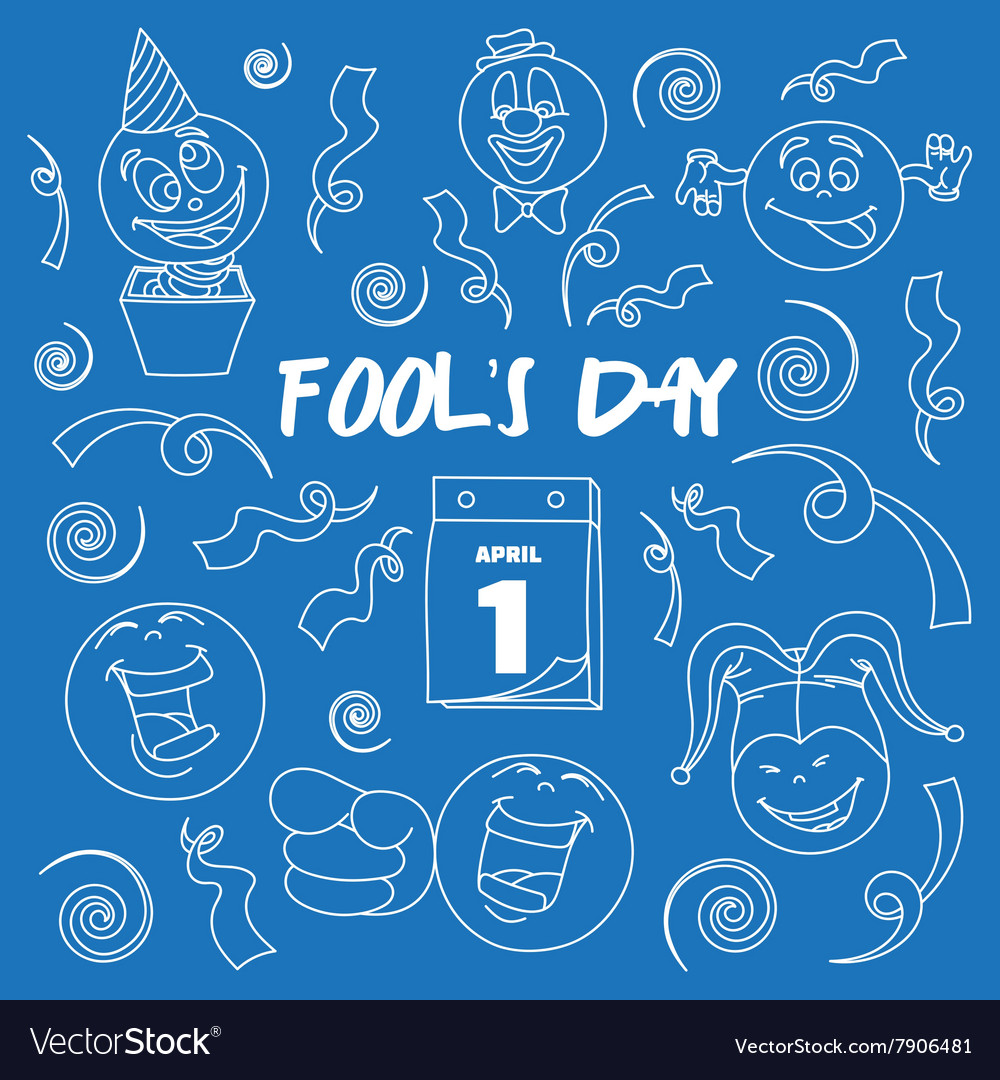 Fools day- 1 april Royalty Free Vector Image - VectorStock