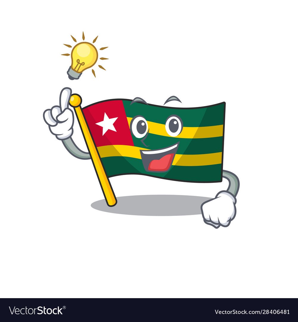 Have an idea flag togo scroll cartoon character