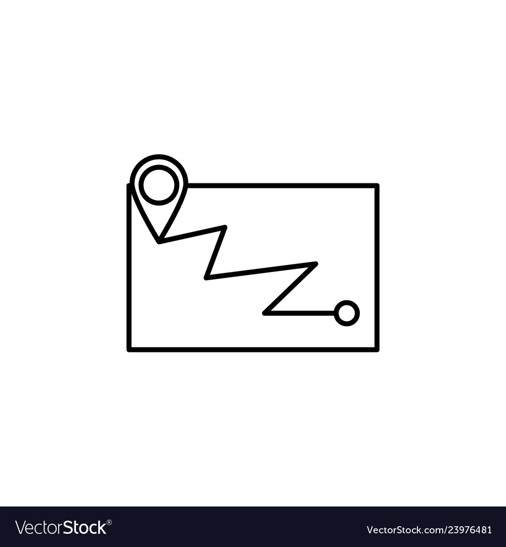 Map location navigation outline icon element