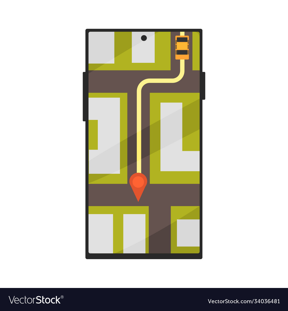 Map navigation mobile app interface city Vector Image Map navigation mobile app interface city
