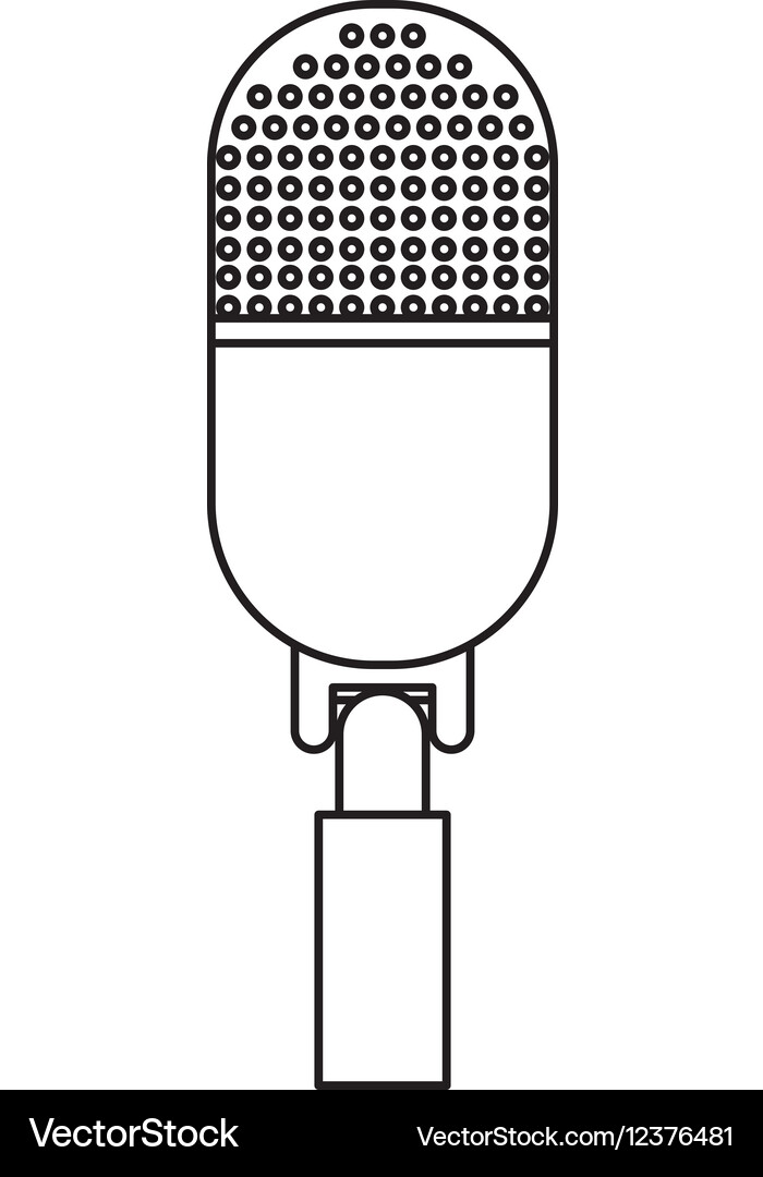 Microphone retro device icon Royalty Free Vector Image