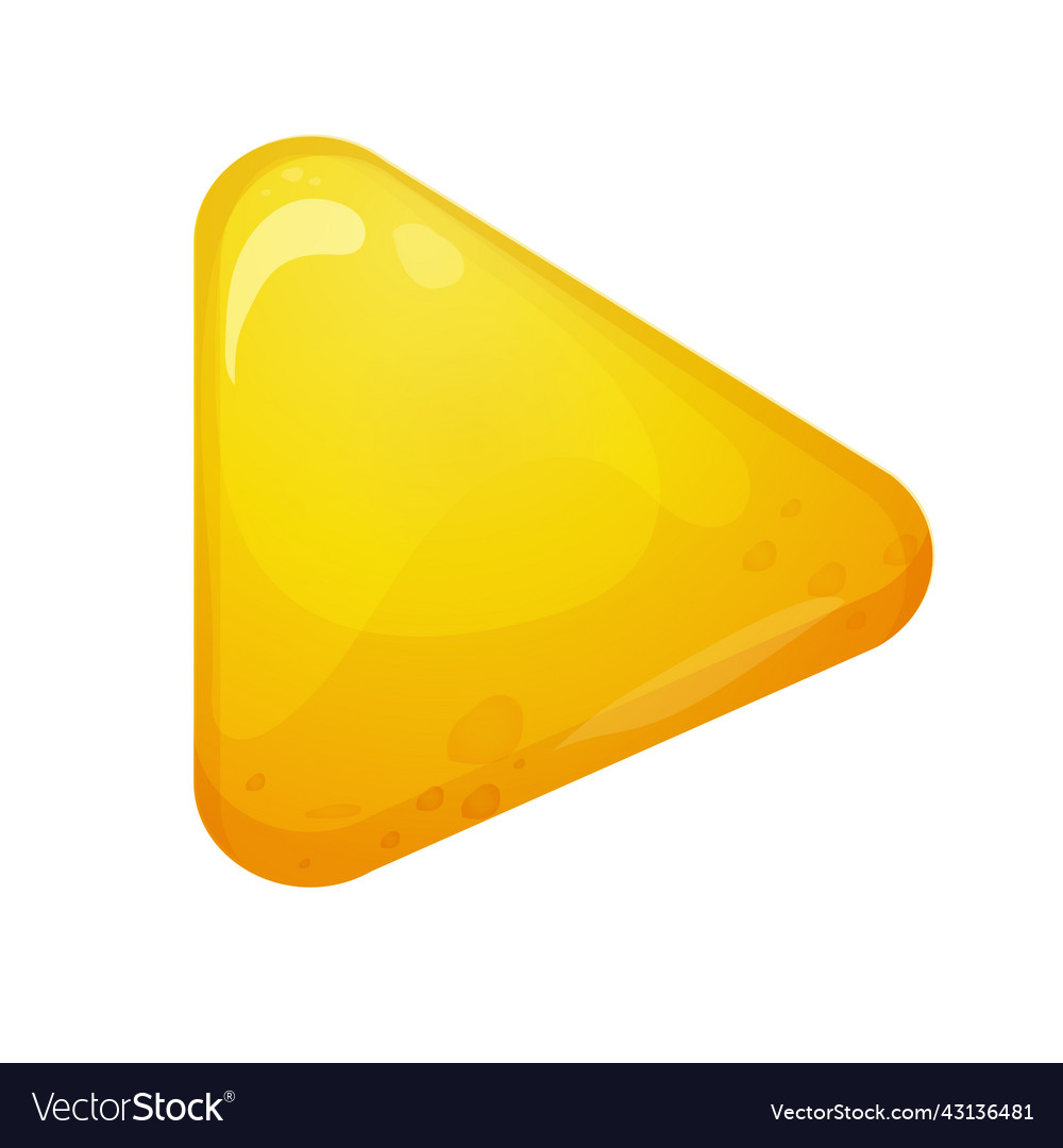 Play or start button in funny cartoon style Vector Image