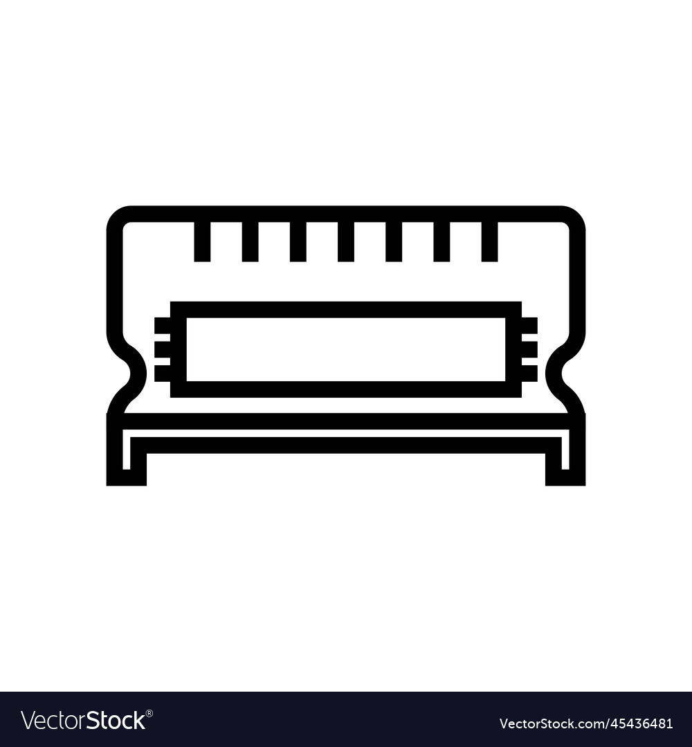 Ram memory line icon isolated on white background