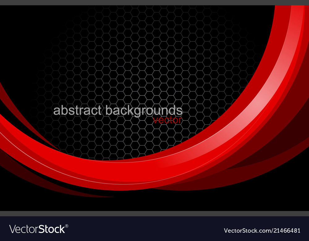 Red curved concepts shape scene