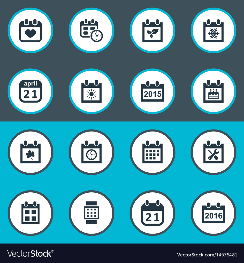 Set of simple time icons