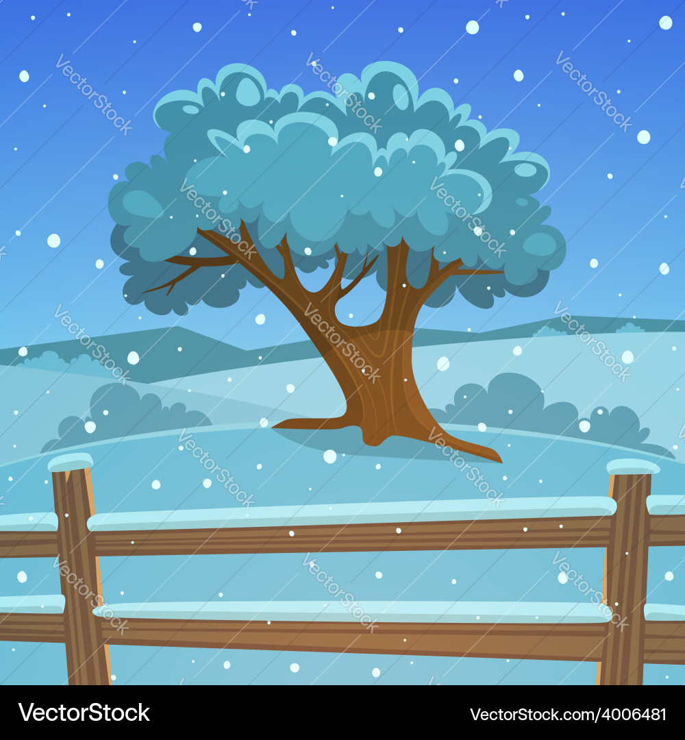 Winter tree Royalty Free Vector Image - VectorStock