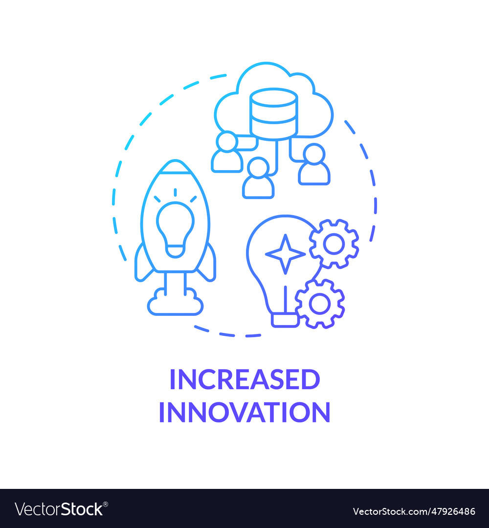 2d increased innovation concept linear icon Vector Image