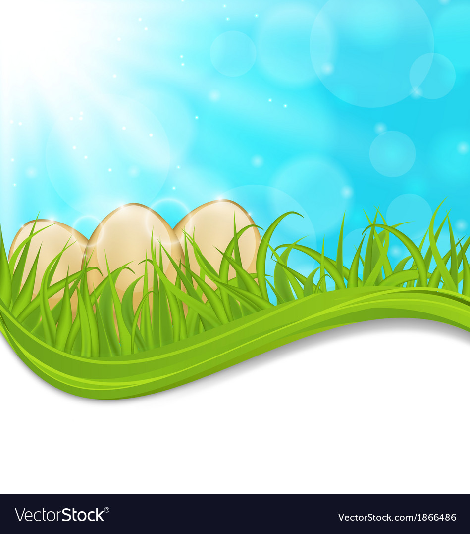 April background with easter colorful eggs Vector Image