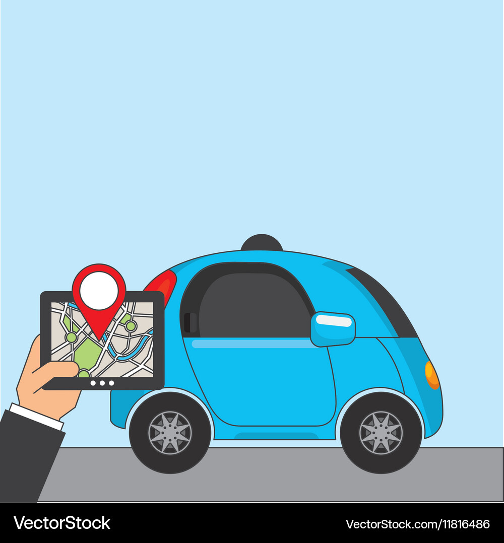 Autonomous car design Royalty Free Vector Image