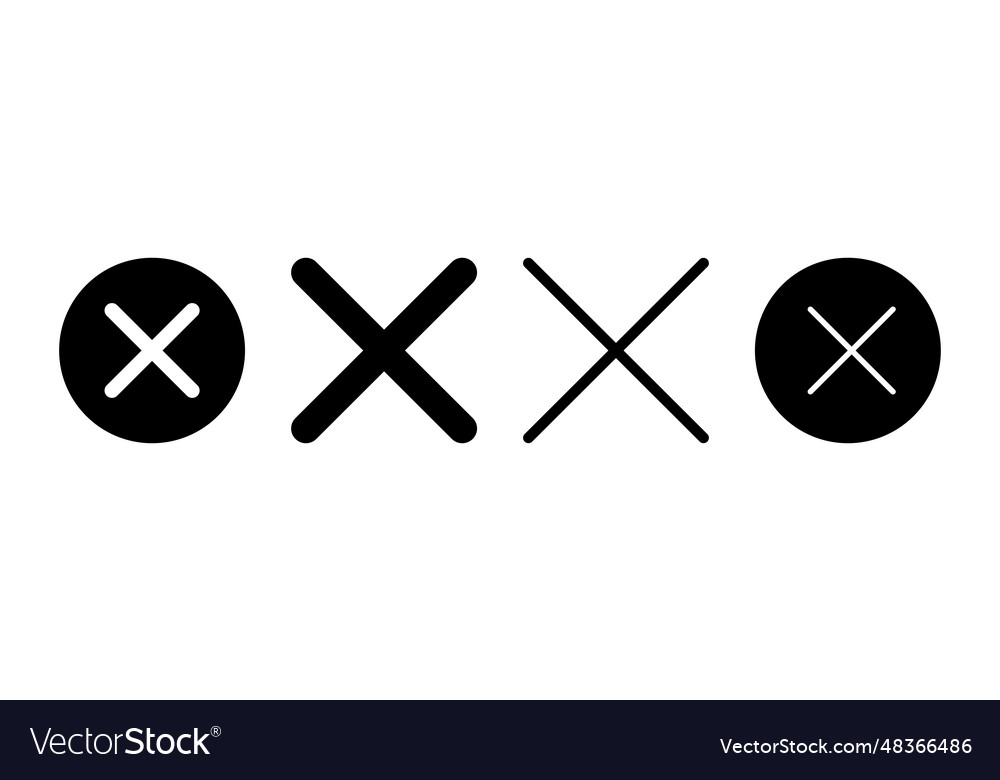 Close icon delete remove cancel exit symbol vector image Close icon delete remove cancel exit symbol