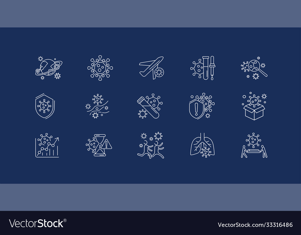 Coronavirus icon and symbol pandemic 2019-ncov Vector Image