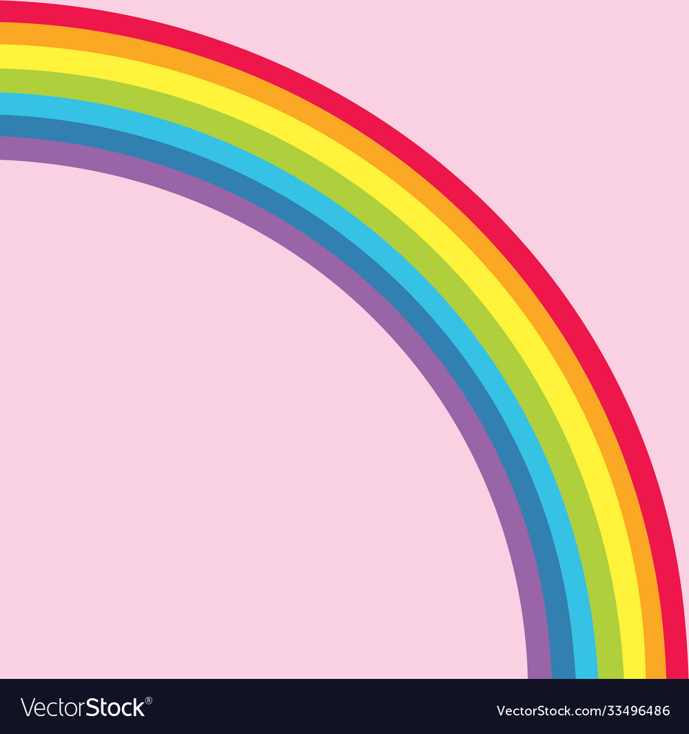 Cute rainbow background and space Royalty Free Vector Image