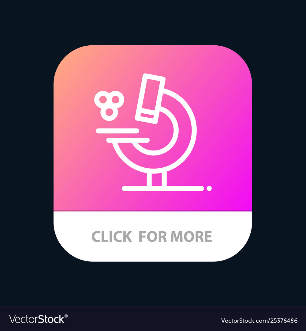 Education microscope science mobile app button