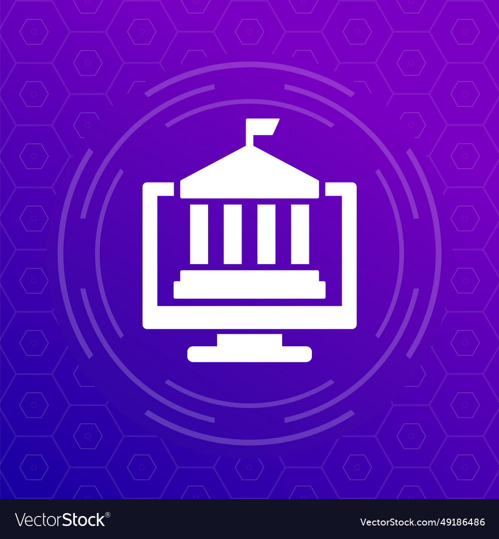 Electronic Government Digital Transformation Icon Vector Image