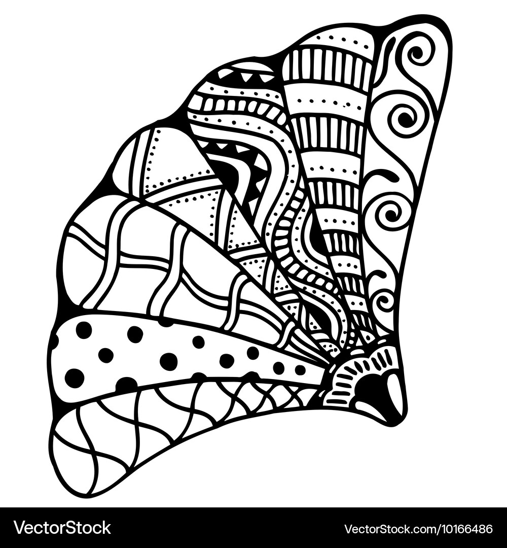Shell Stylization Entangle stylized shell Royalty Free Vector Image