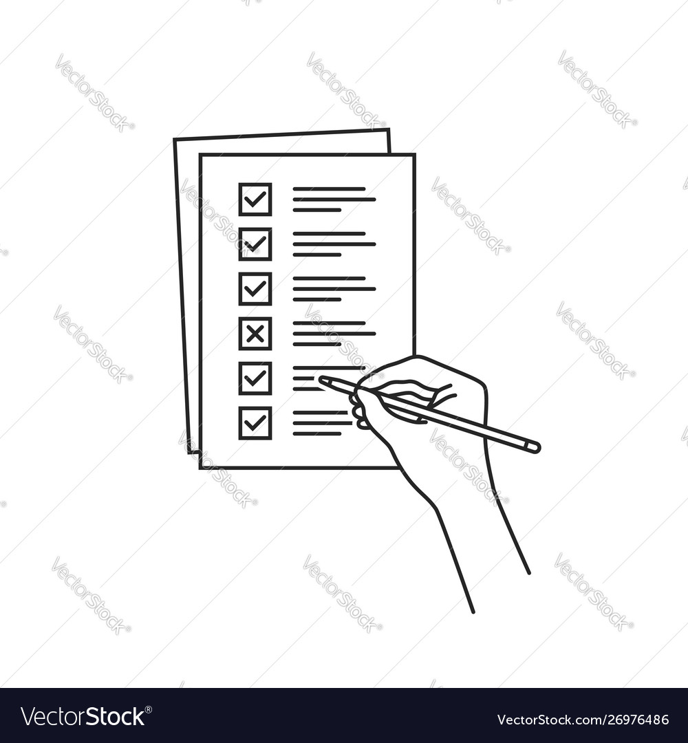 Hand with Checklist Task