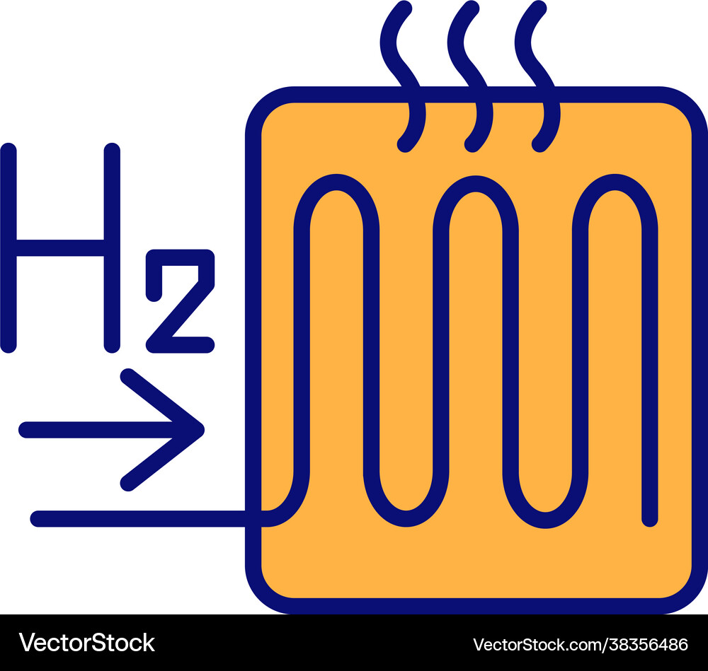 Heating buildings with zeroemission gas rgb Vector Image
