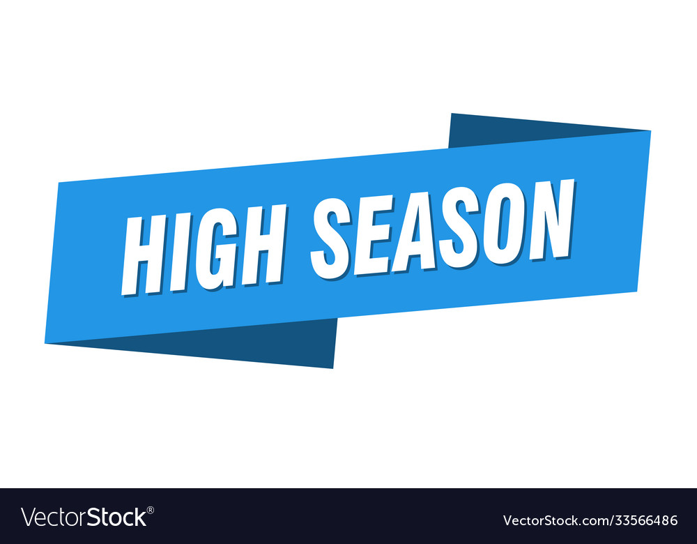 Hochsaison-Banner-Schablonenband-Labelzeichen