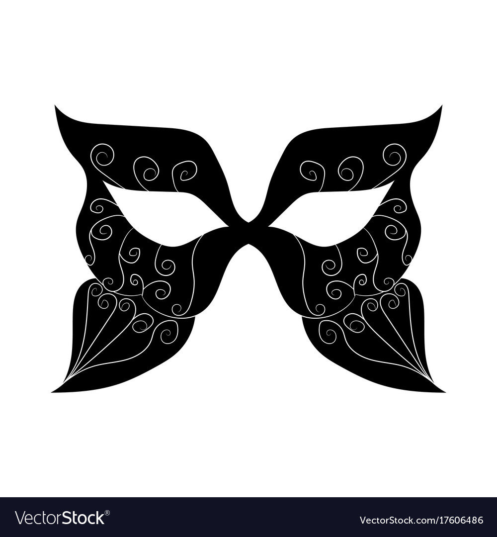 Image of a black mask with patterns