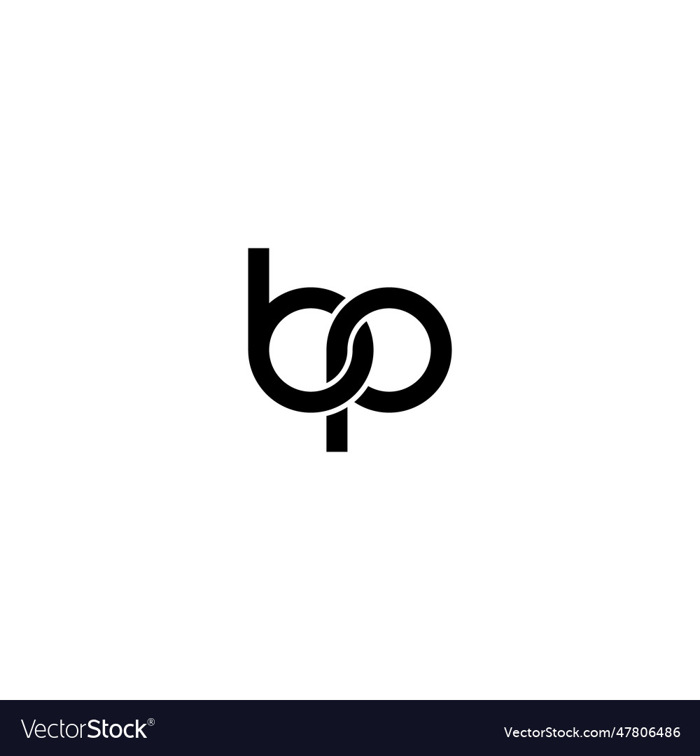 Letters bp monogram logo design Royalty Free Vector Image